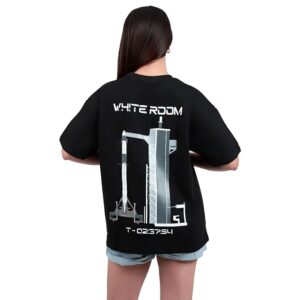 Women Cotton Oversize Printed Tshirts, Oversized Back Printed T-Shirts, Trendy & Stylish Graphic Prints | Soft Round Neck T-Shirts for Girls | Western Tees & Top for Sports, Gym, Etc